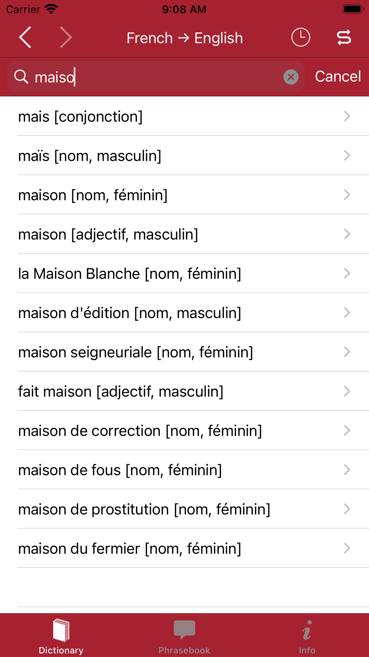 dictionary screenshot